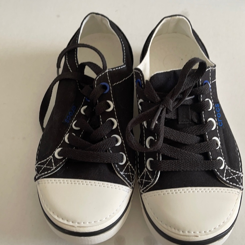 Crocs black and white sneakers